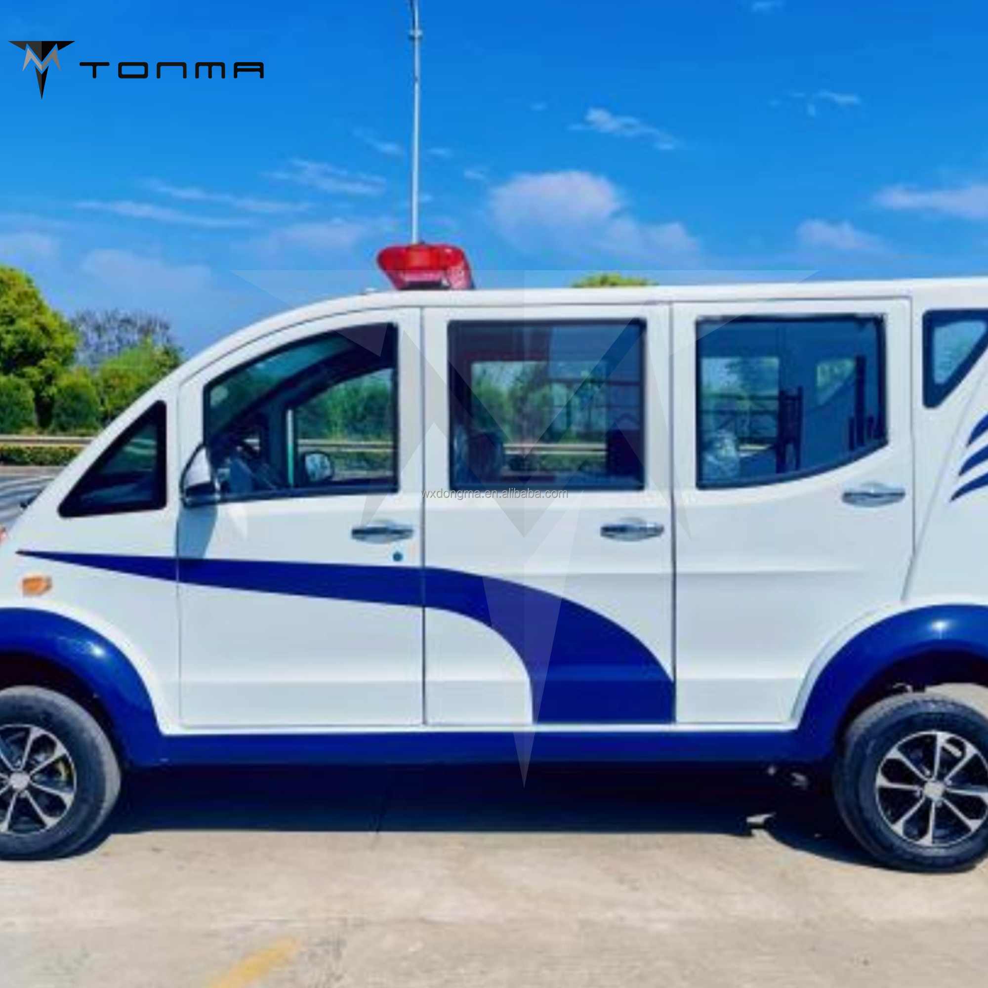 Electric Patrol Car Three Row Public Security City Management Park Four-wheel 8 Seats Utility Battery Patrol Car